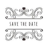 Save the date invitation vector