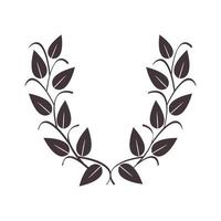 laurel wreath leafs vector