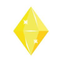 crystal color yellow vector