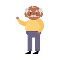 afro grandfather character vector