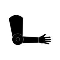 arm prosthesis silhouette style icon vector design