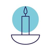 candle line style icon vector design