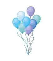 blue balloons design vector