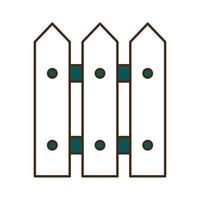 garden fence line and fill style icon vector design