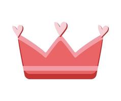 pink crown design vector