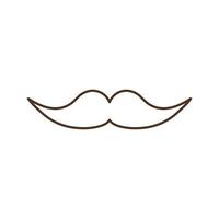 Mustache line style icon vector design