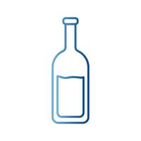 wine bottle gradient style icon vector design