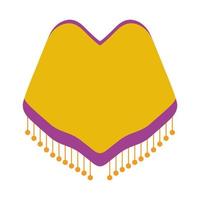 mexican poncho flat style icon vector design