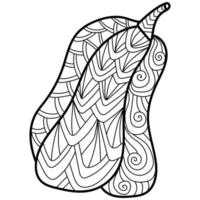 Pumpkin with fantasy patterns, ornate coloring page for Thanksgiving or Halloween vector