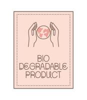 tarjeta de producto biodegradable vector