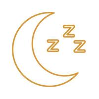 sleeping moon line style icon vector design