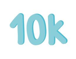 ten thousand followers label vector