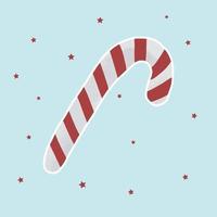 Candy Cane Sticker Winter Christmas Season Free Vector Graphic