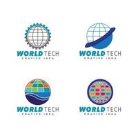 Technology logo template vector illustration