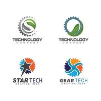 Ilustración de vector de plantilla de logotipo de tecnología