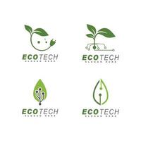 Ilustración de vector de plantilla de logotipo de tecnología