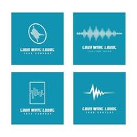 Sound waves vector illustration design template