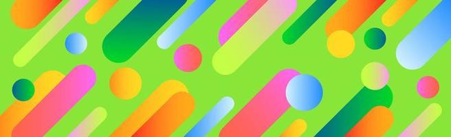 Colorido fondo abstracto panorámico multicolor de diferentes formas geométricas - vector