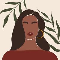 Portrait of an african american woman vector