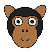 Cute cartoon Ape Face icon.vector illustration vector