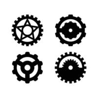 Gears collection abstract mechanical wheels machine industry repair parts round cogwheels vector collection isolated gear cogwheel machine factory industrial icon illustration