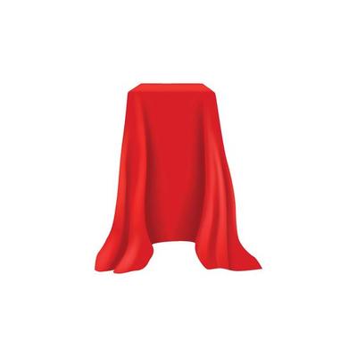 Red silk covered revealer cloth realistic exhibition curtains royal cover display vector collection