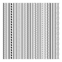 trenzas patrones sin fisuras trenzas ornamentales tejer cable moda estructuras textiles patrón transparente de vector