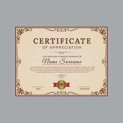 Certificate decorative borders corners modern certificate vector layout certificate with border template frame decoration ornament illustration