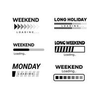 Loading week bar business ui interface web quote pictures lazy week days vector funny pictures download ui downloading motivation waiting holiday