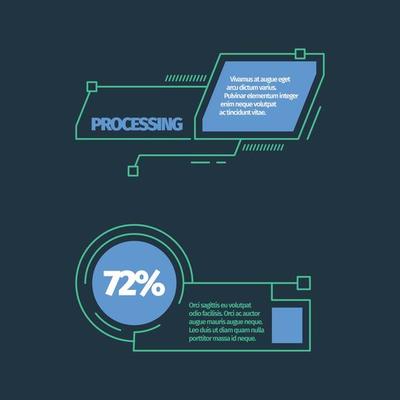 Hud callouts future technology frames tech bars boxes vector digital callouts collection futuristic infographic digital technology hologram illustration