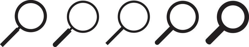 Search icon. Magnifying glass icon, vector magnifier or loupe sign