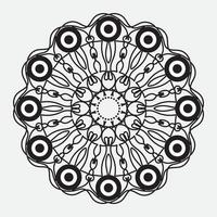 mandala floral redondo decorativo vector