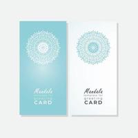 Template for greeting card with mandala. EPS 10 vector