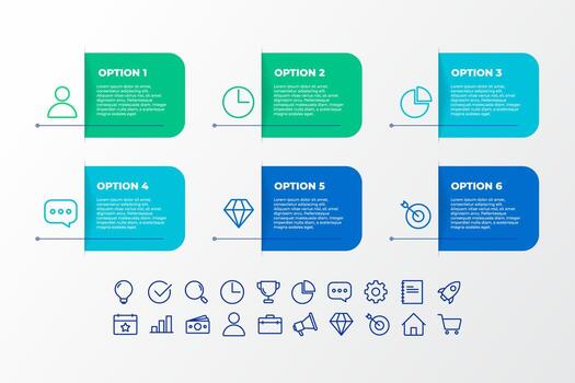 list and option infographic template design.business infographic concept for presentations, banner, workflow layout, process diagram, flow chart and how it work vector