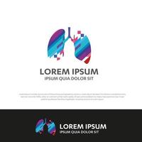 Lungs medical diagnostic center vector logo pulmonary Pulmonology Pulmo icon template