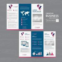 Flyer brochure business annual report cover template design vector