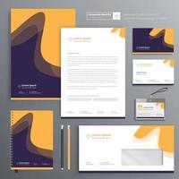 Corporate Business Identity template design stationery Vector abstract  background with memo Gift Items Color promotional souvenirs elements