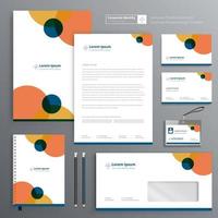 Corporate Business Identity template design stationery Vector abstract  background with memo Gift Items Color promotional souvenirs elements