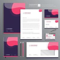 Corporate Business Identity template design stationery Vector abstract  background with memo Gift Items Color promotional souvenirs elements