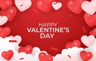 Realistic Love Background Valentine Day vector