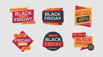 Collection of Modern Badge Black Friday vector