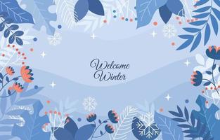 Winter Floral Background vector