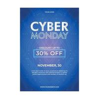 cartel de cyber monday vector