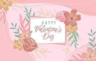 Floral Valentines Background vector