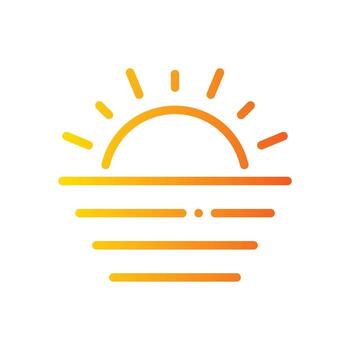 Sunset gradient icon vector