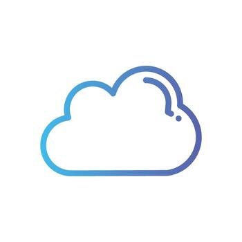 icono de gradiente de nube vector