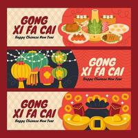 Set of Chinese New Year Banners vector