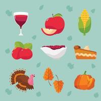 Thanksgiving Icon Collection vector