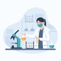 Woman Working as a Scientist in the Lab vector