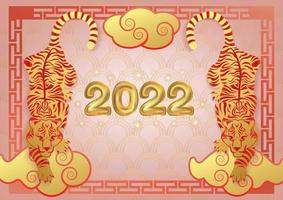 año nuevo chino arte vector tigre año 2022